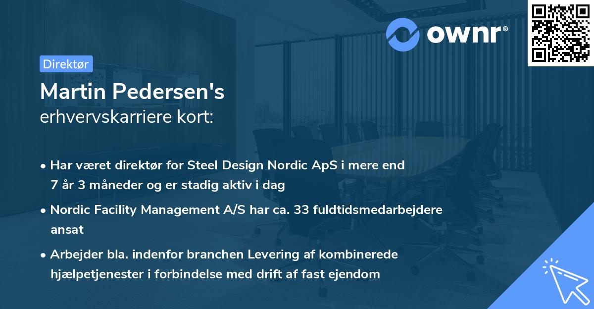 Martin Pedersen's erhvervskarriere kort
