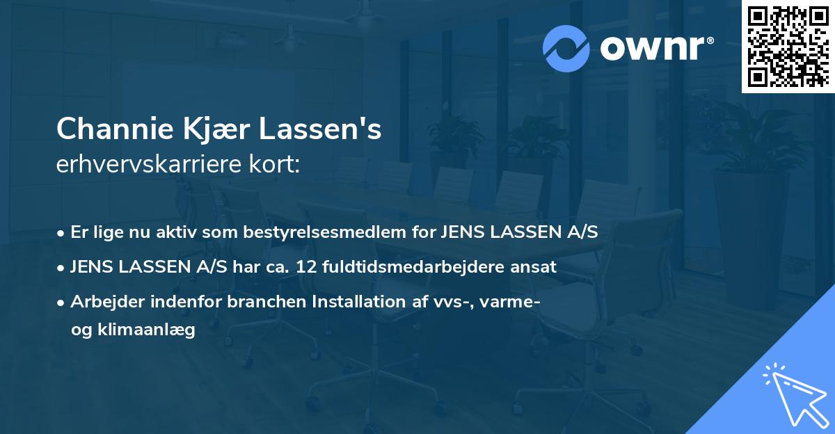 Channie Kjær Lassen's erhvervskarriere kort