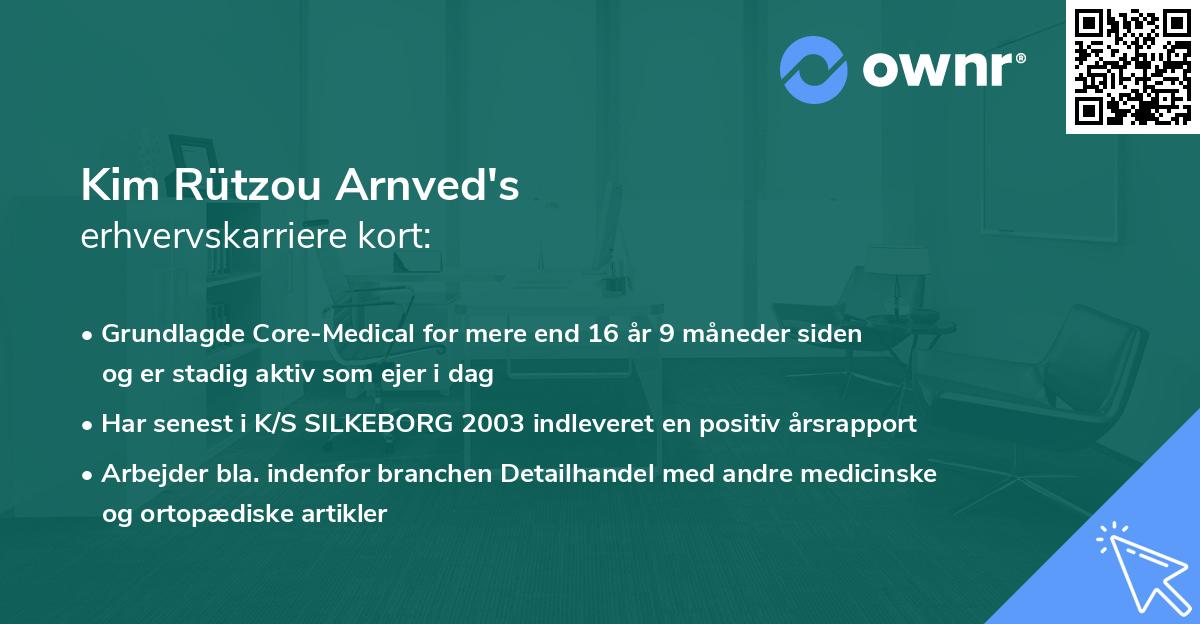 Kim Rützou Arnved's erhvervskarriere kort