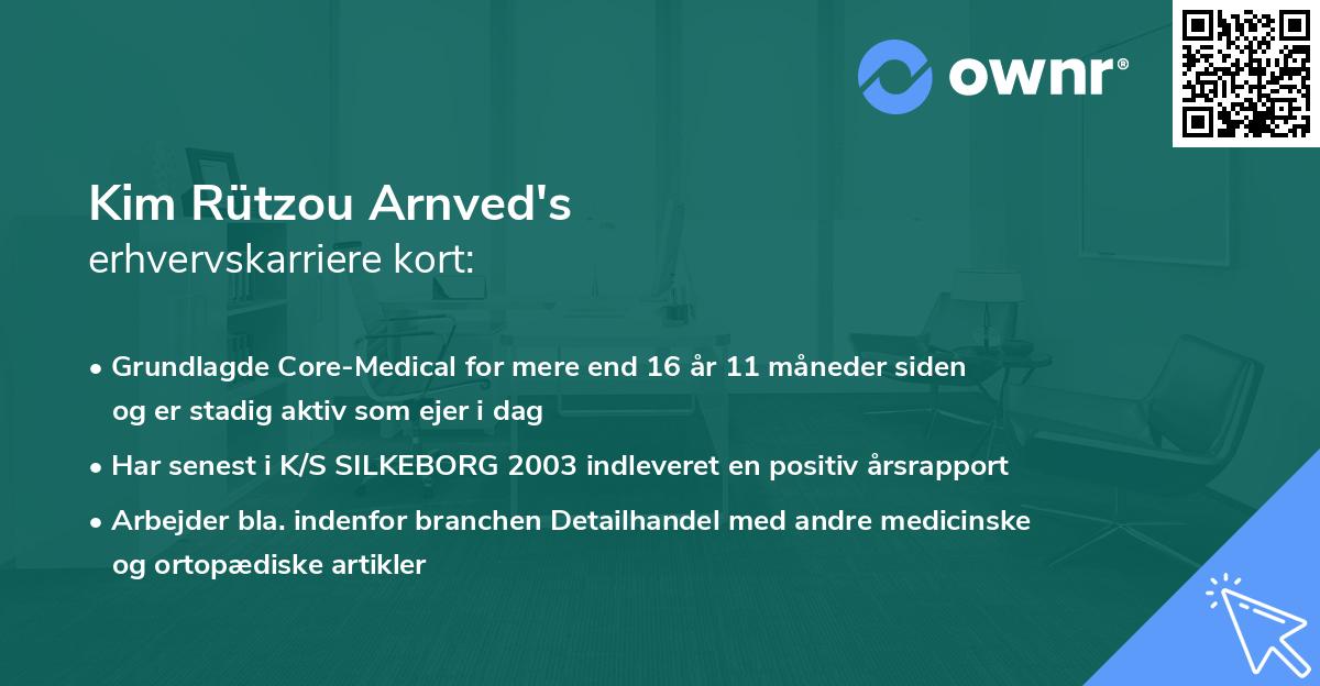Kim Rützou Arnved's erhvervskarriere kort