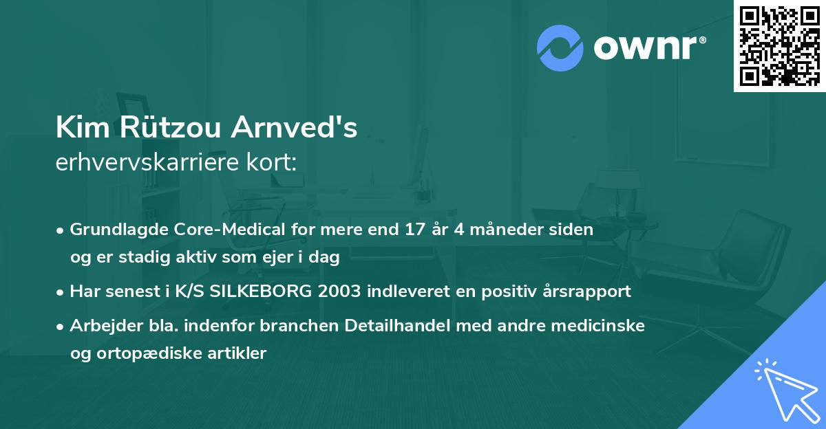 Kim Rützou Arnved's erhvervskarriere kort
