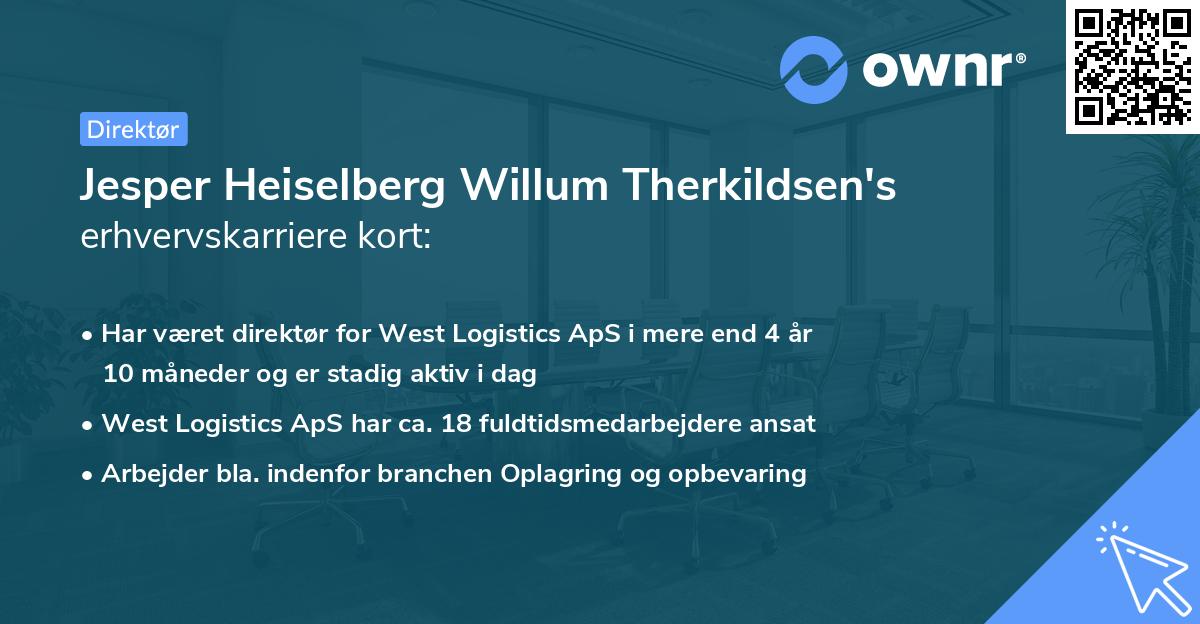 Jesper Heiselberg Willum Therkildsen's erhvervskarriere kort