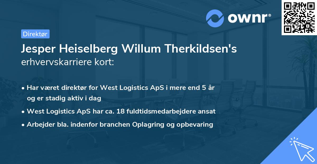 Jesper Heiselberg Willum Therkildsen's erhvervskarriere kort