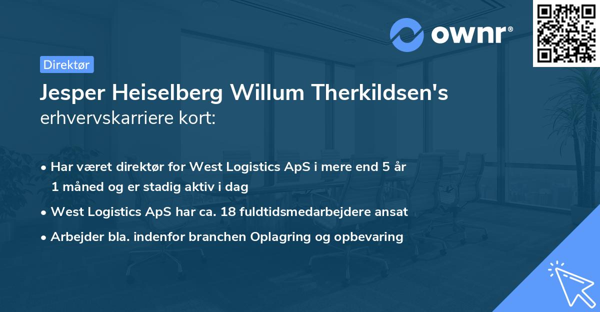 Jesper Heiselberg Willum Therkildsen's erhvervskarriere kort