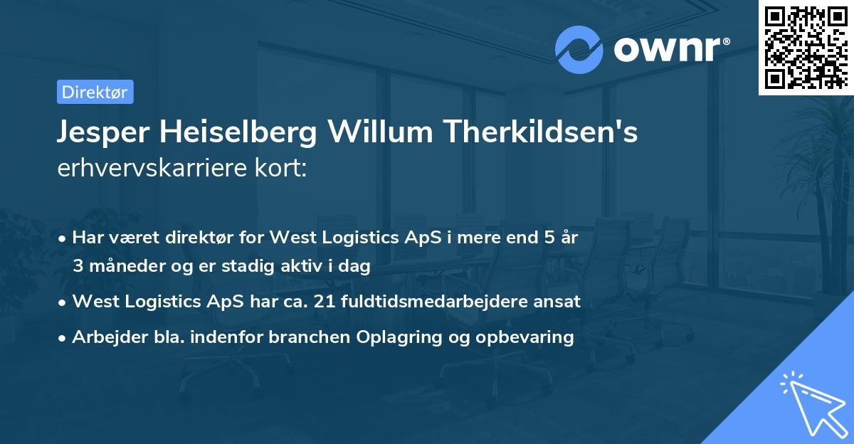 Jesper Heiselberg Willum Therkildsen's erhvervskarriere kort