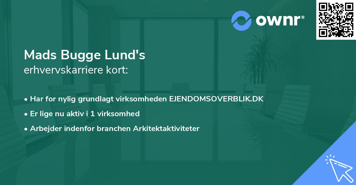 Mads Bugge Lund's erhvervskarriere kort