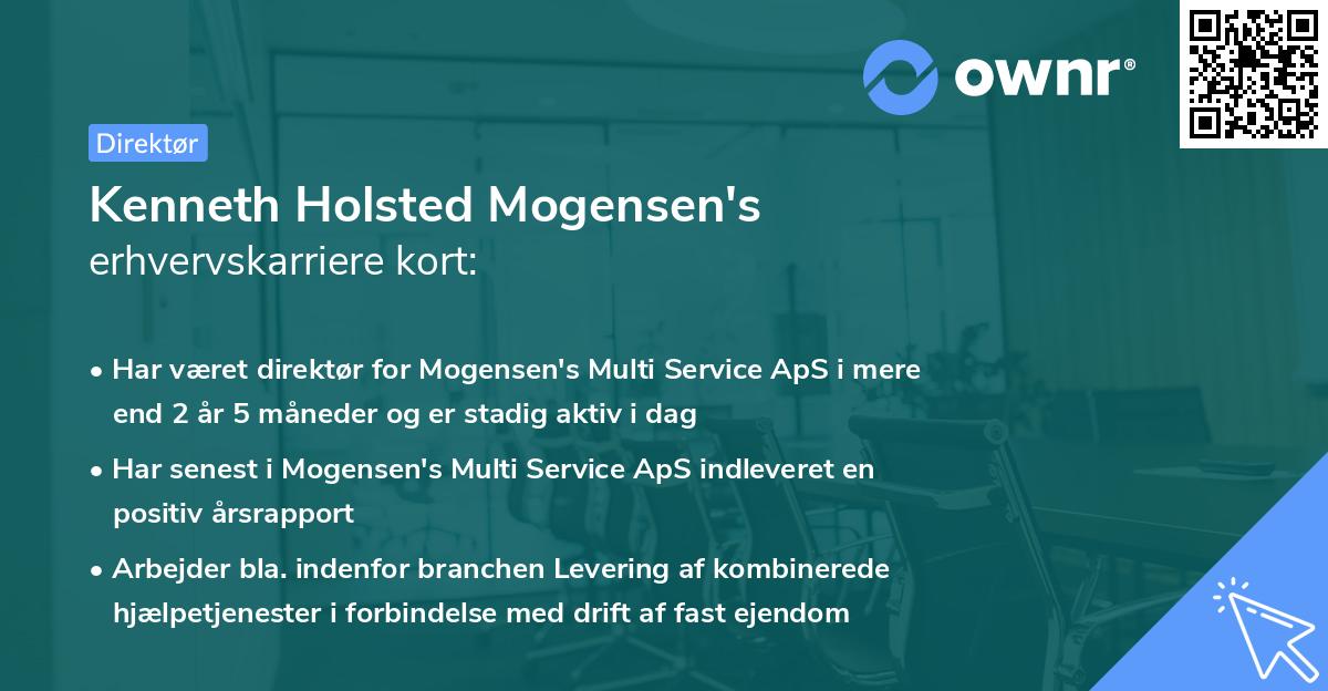 Kenneth Holsted Mogensen's erhvervskarriere kort