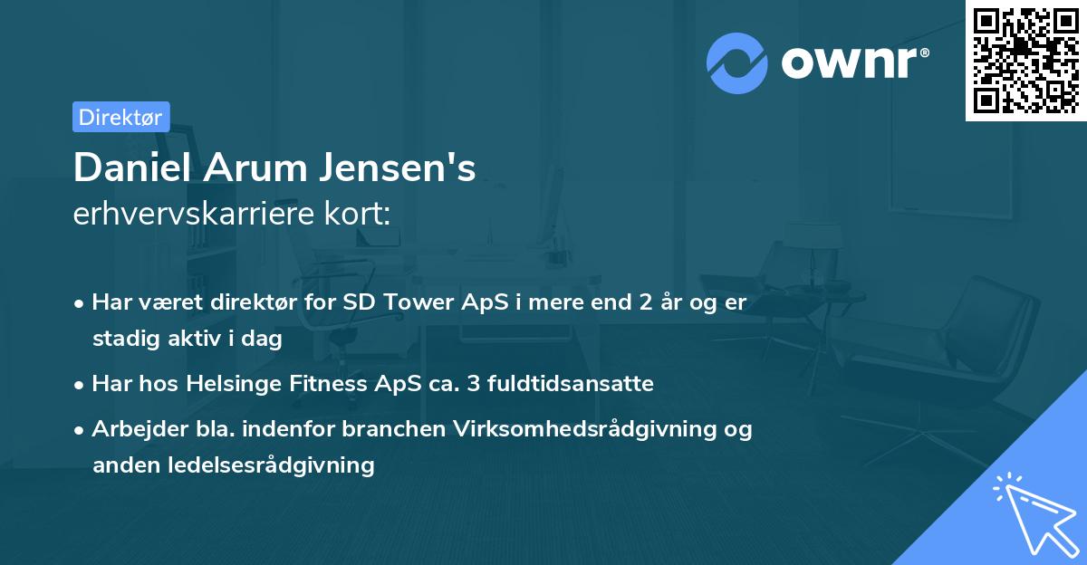 Daniel Arum Jensen's erhvervskarriere kort