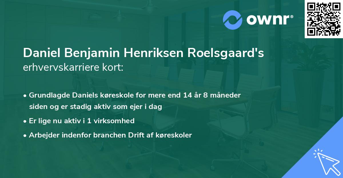Daniel Benjamin Henriksen Roelsgaard's erhvervskarriere kort