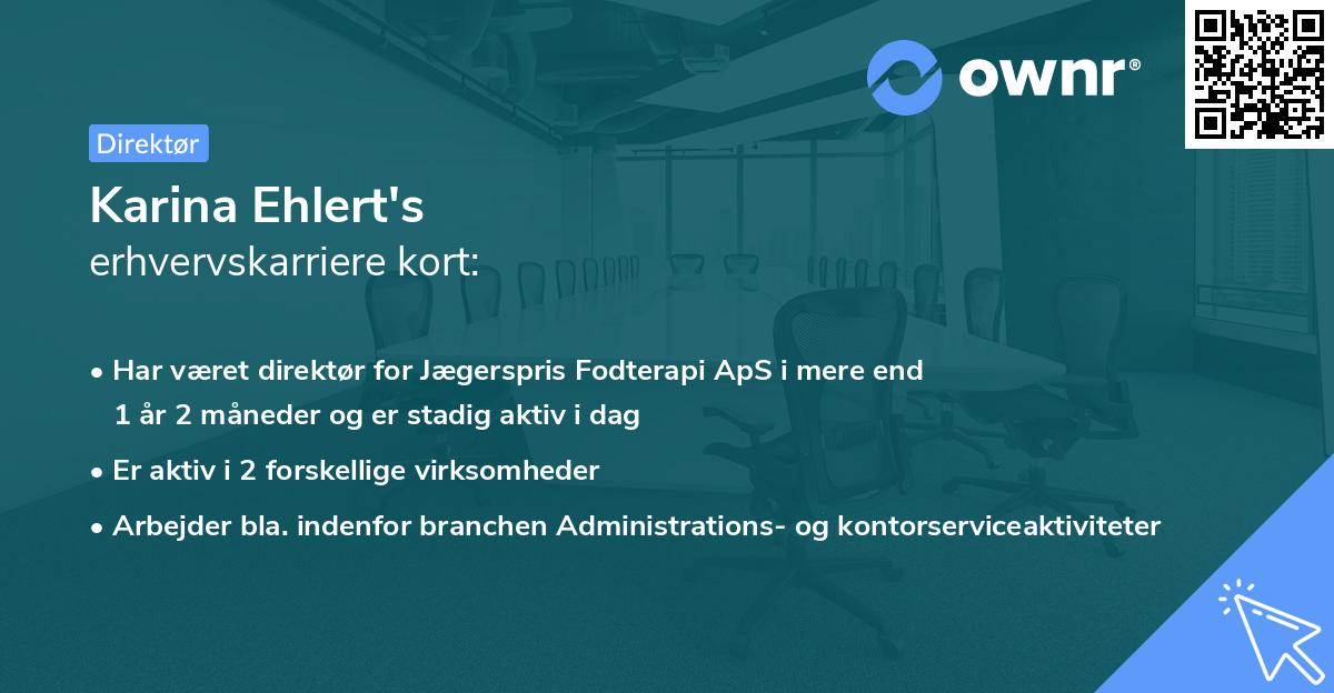 Karina Ehlert's erhvervskarriere kort