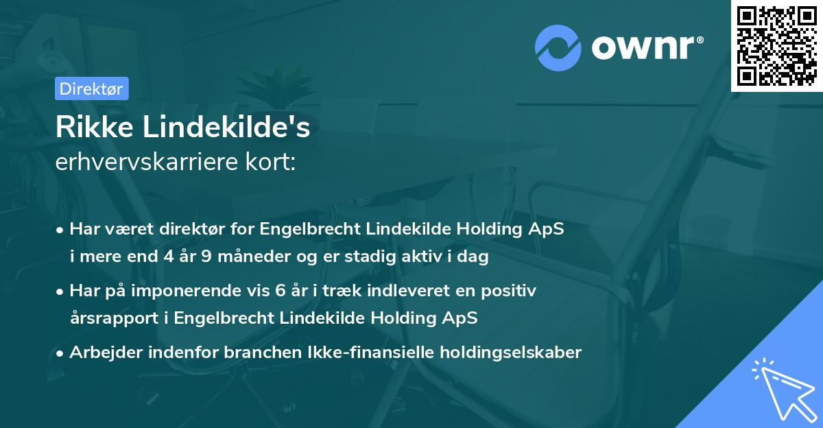 Rikke Lindekilde's erhvervskarriere kort