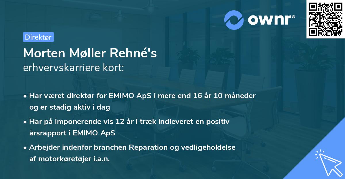 Morten Møller Rehné's erhvervskarriere kort