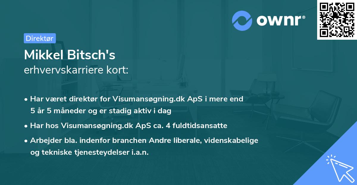Mikkel Bitsch's erhvervskarriere kort