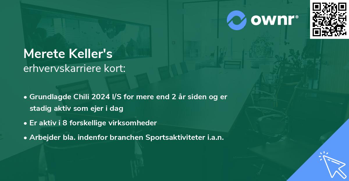 Merete Keller's erhvervskarriere kort