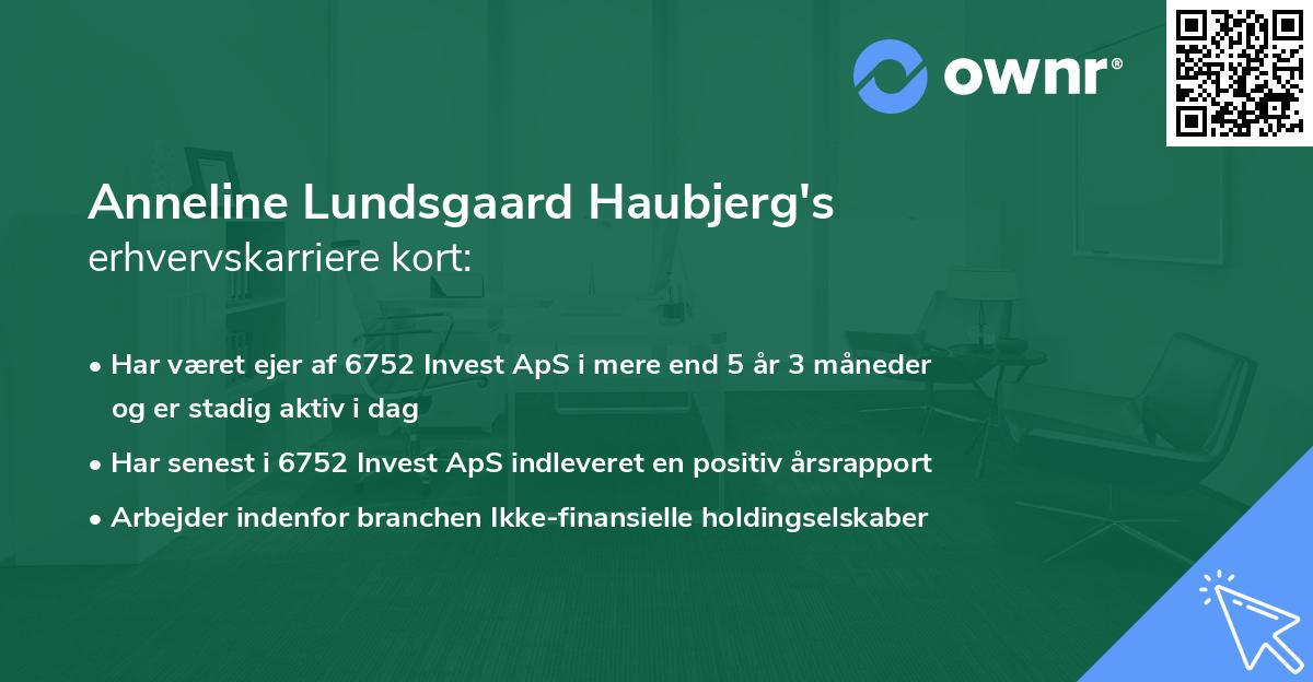 Anneline Lundsgaard Haubjerg's erhvervskarriere kort