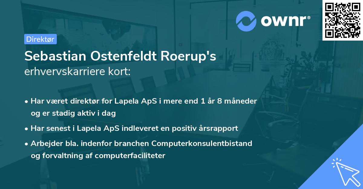 Sebastian Ostenfeldt Roerup's erhvervskarriere kort