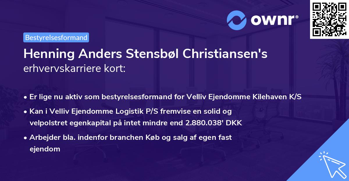 Henning Anders Stensbøl Christiansen's erhvervskarriere kort