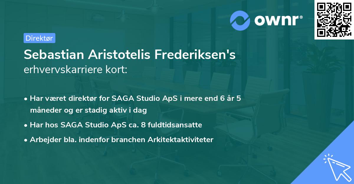 Sebastian Aristotelis Frederiksen's erhvervskarriere kort