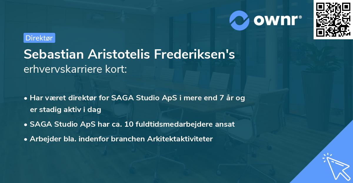 Sebastian Aristotelis Frederiksen's erhvervskarriere kort