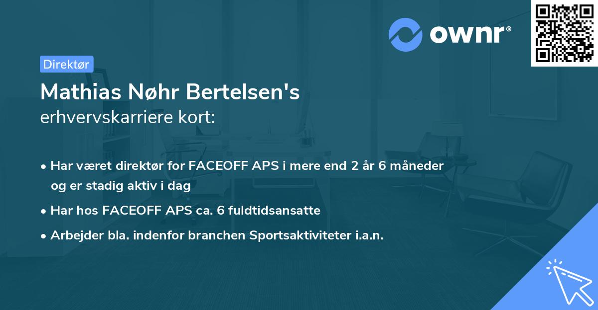 Mathias Nøhr Bertelsen's erhvervskarriere kort