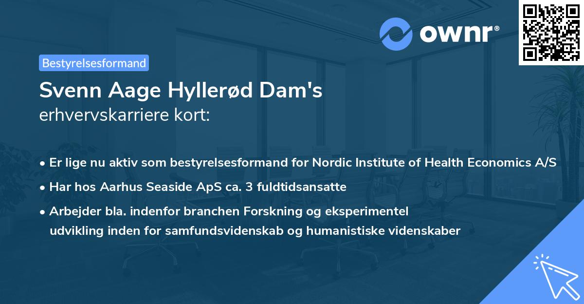 Svenn Aage Hyllerød Dam's erhvervskarriere kort