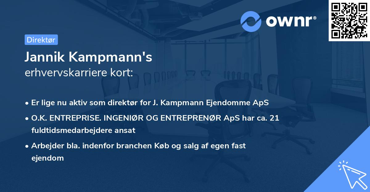 Jannik Kampmann's erhvervskarriere kort