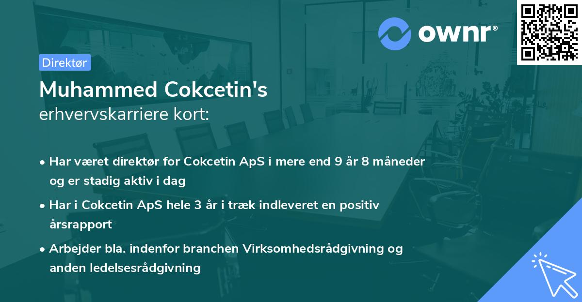 Muhammed Cokcetin's erhvervskarriere kort