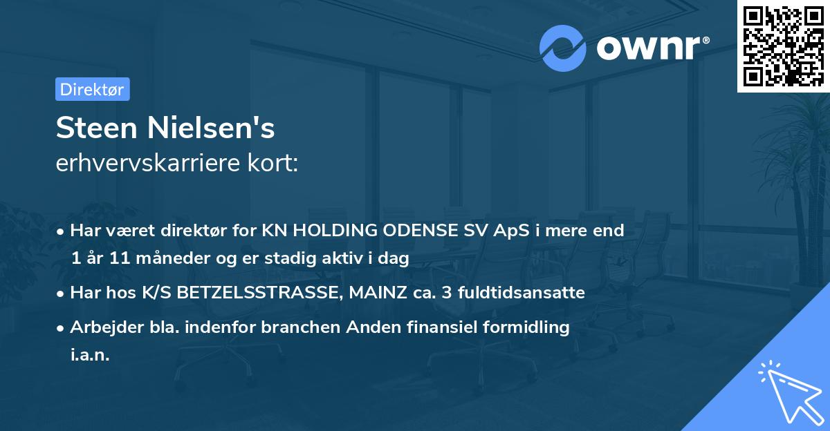 Steen Nielsen's erhvervskarriere kort