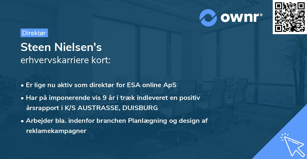 Steen Nielsen's erhvervskarriere kort