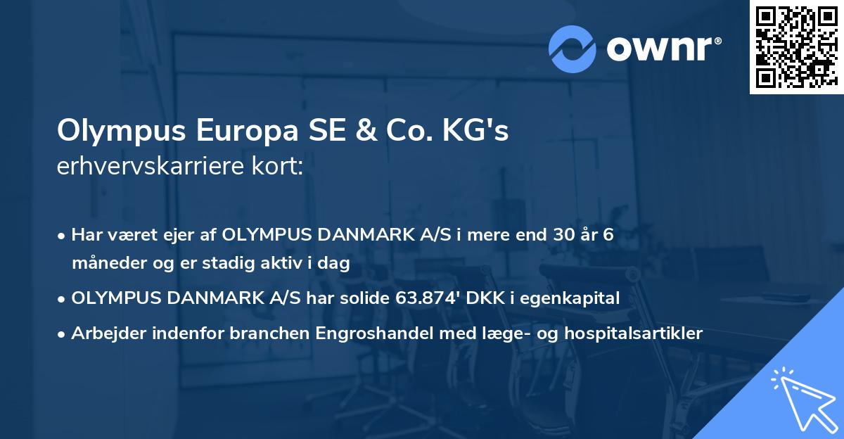 Olympus Europa SE & Co. KG's erhvervskarriere kort