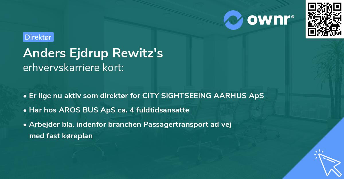 Anders Ejdrup Rewitz's erhvervskarriere kort