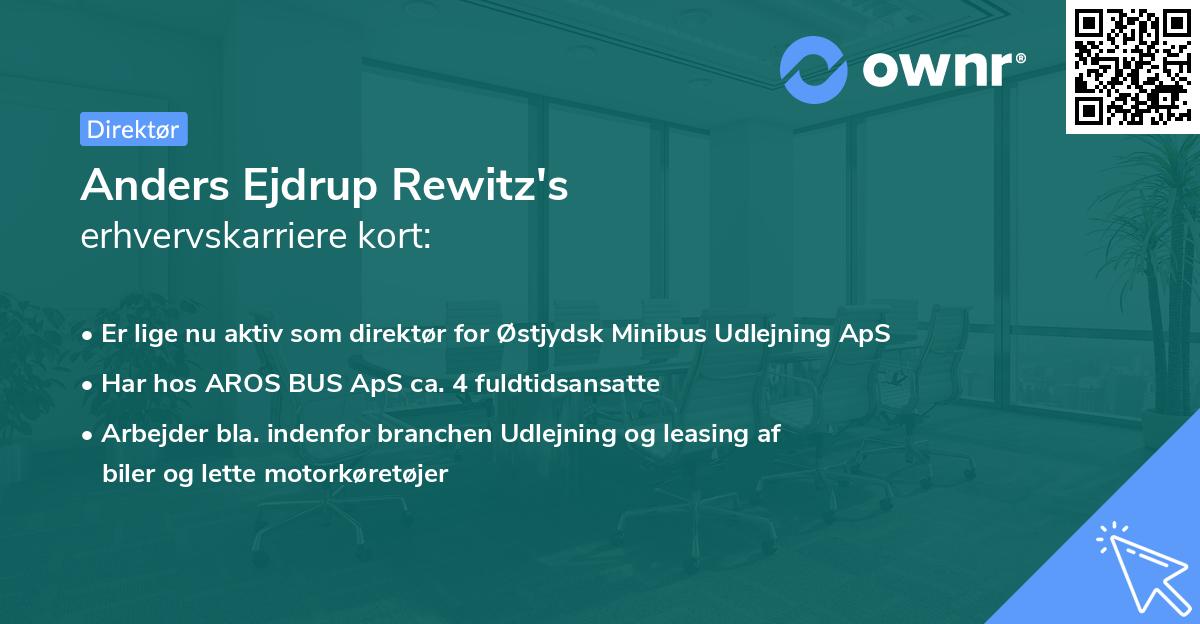 Anders Ejdrup Rewitz's erhvervskarriere kort
