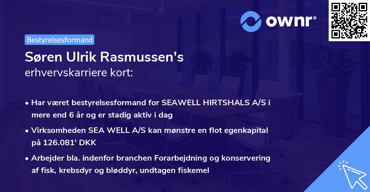 Søren Ulrik Rasmussen's erhvervskarriere kort