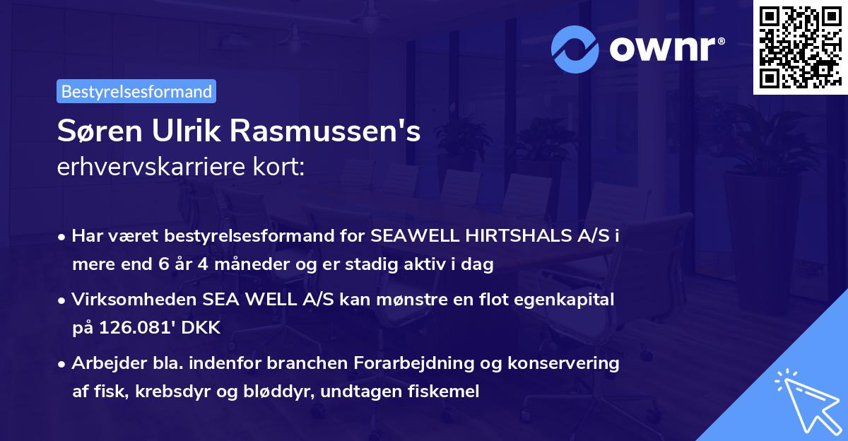 Søren Ulrik Rasmussen's erhvervskarriere kort