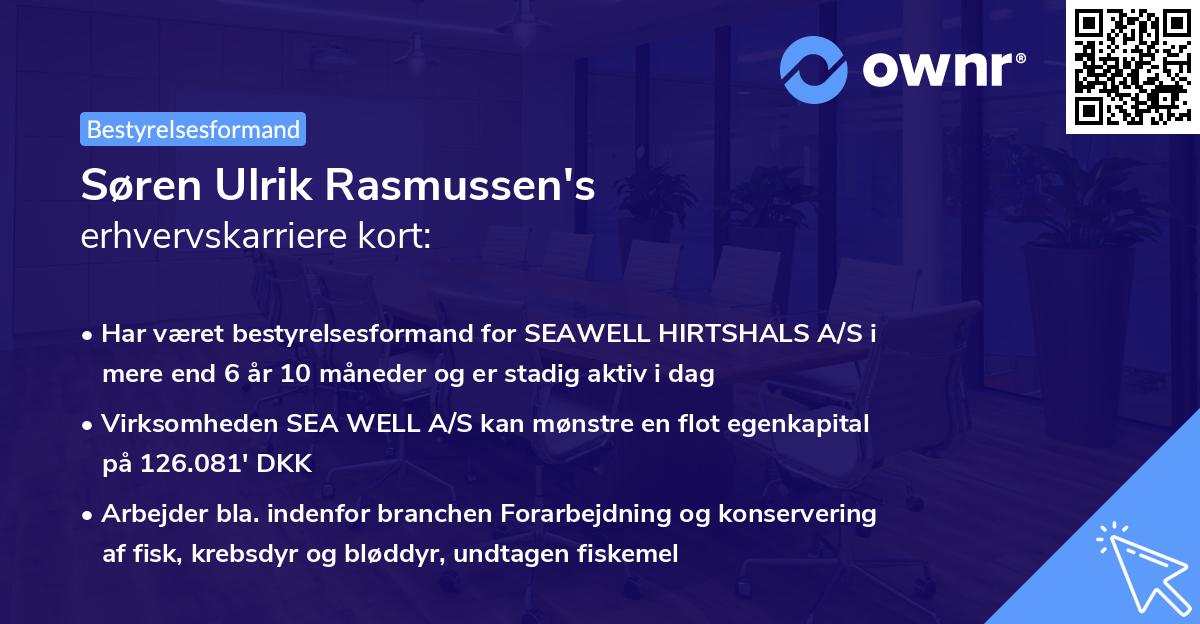 Søren Ulrik Rasmussen's erhvervskarriere kort