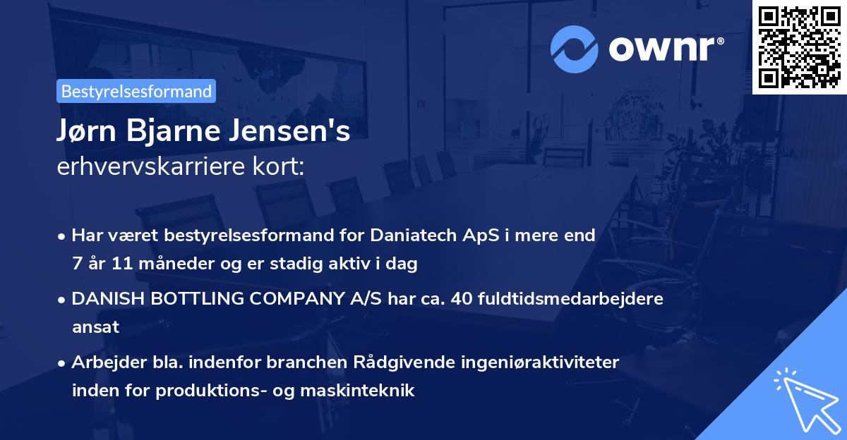 Jørn Bjarne Jensen's erhvervskarriere kort