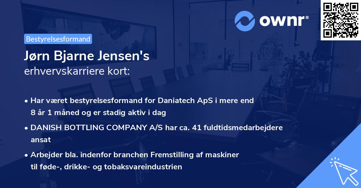 Jørn Bjarne Jensen's erhvervskarriere kort