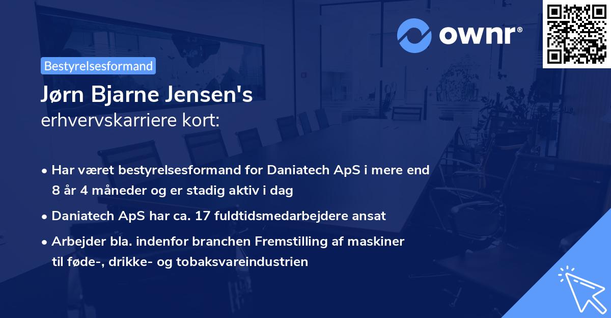 Jørn Bjarne Jensen's erhvervskarriere kort