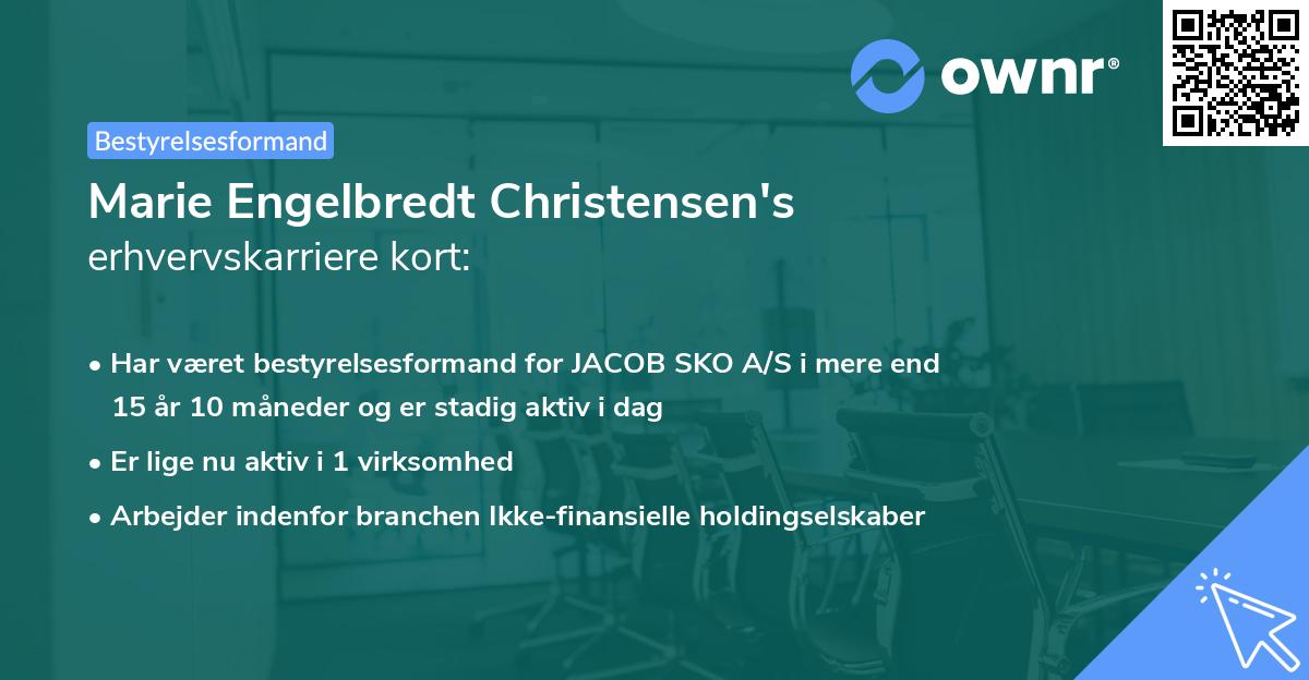 Marie Engelbredt Christensen's erhvervskarriere kort