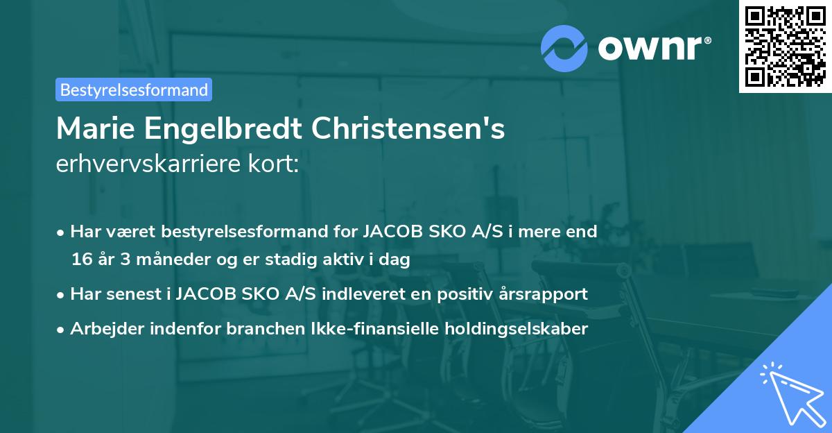 Marie Engelbredt Christensen's erhvervskarriere kort