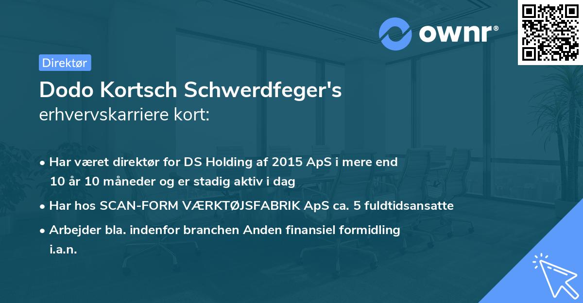 Dodo Kortsch Schwerdfeger's erhvervskarriere kort
