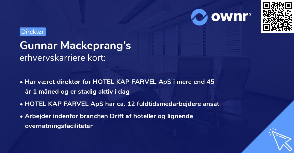 Gunnar Mackeprang's erhvervskarriere kort