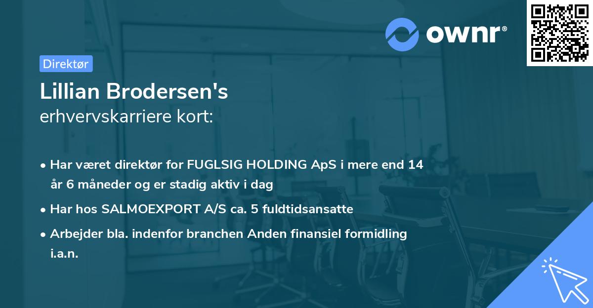 Lillian Brodersen's erhvervskarriere kort