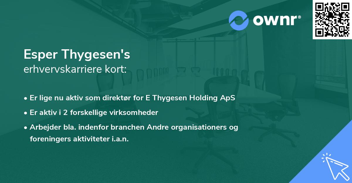 Esper Thygesen's erhvervskarriere kort