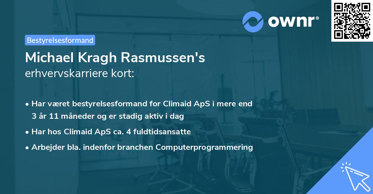 Michael Kragh Rasmussen's erhvervskarriere kort