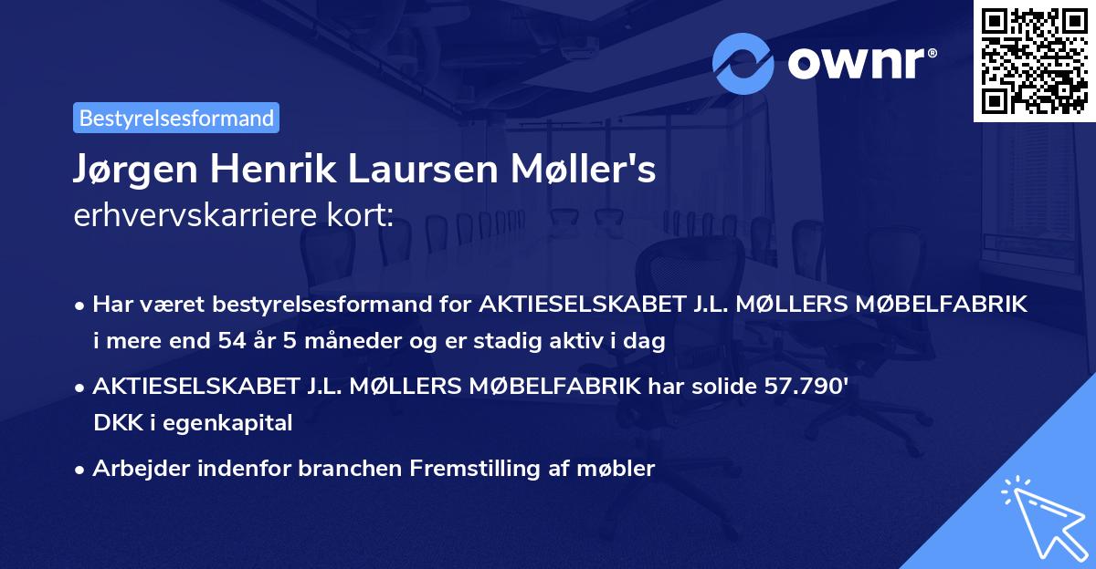 Jørgen Henrik Laursen Møller's erhvervskarriere kort