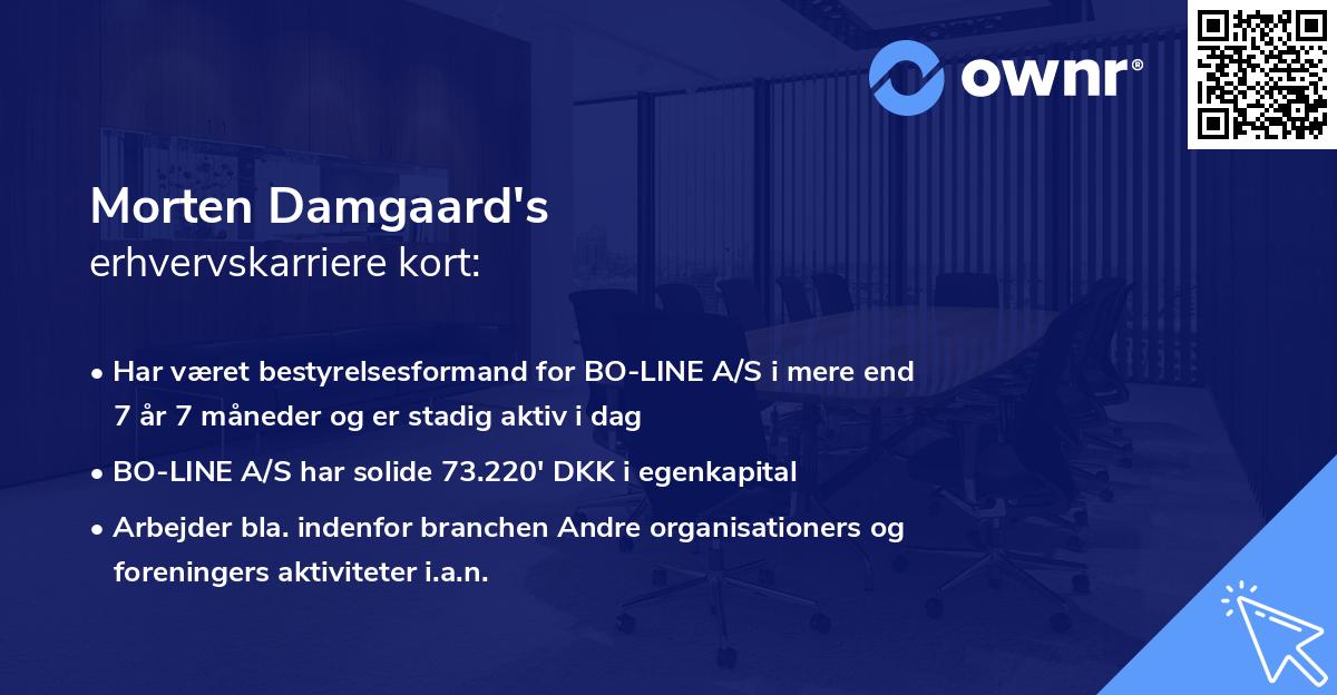 Morten Damgaard's erhvervskarriere kort