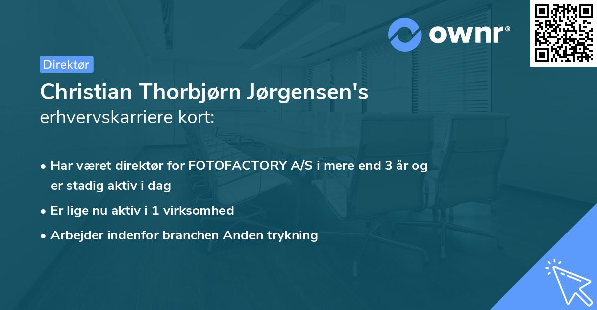 Christian Thorbjørn Jørgensen's erhvervskarriere kort