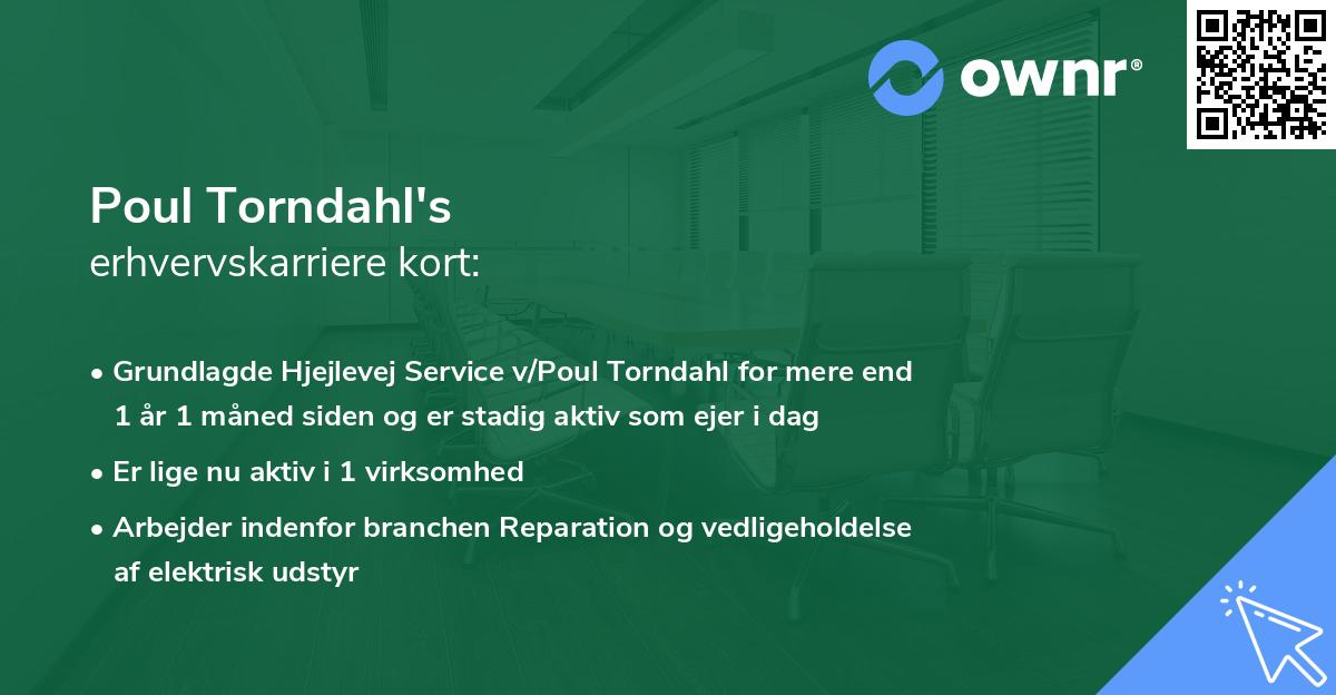 Poul Torndahl's erhvervskarriere kort