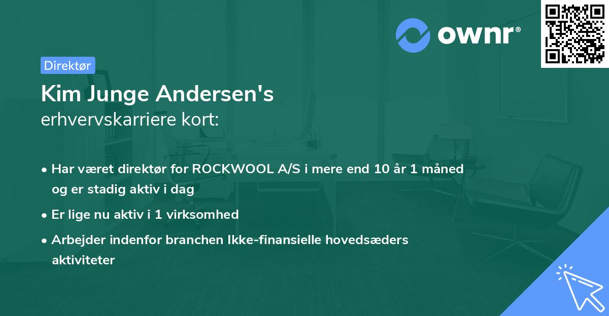 Kim Junge Andersen's erhvervskarriere kort